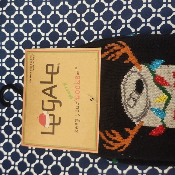 Legale Men's Socks Size 8-12 Rein Beers - Picture 2 of 6